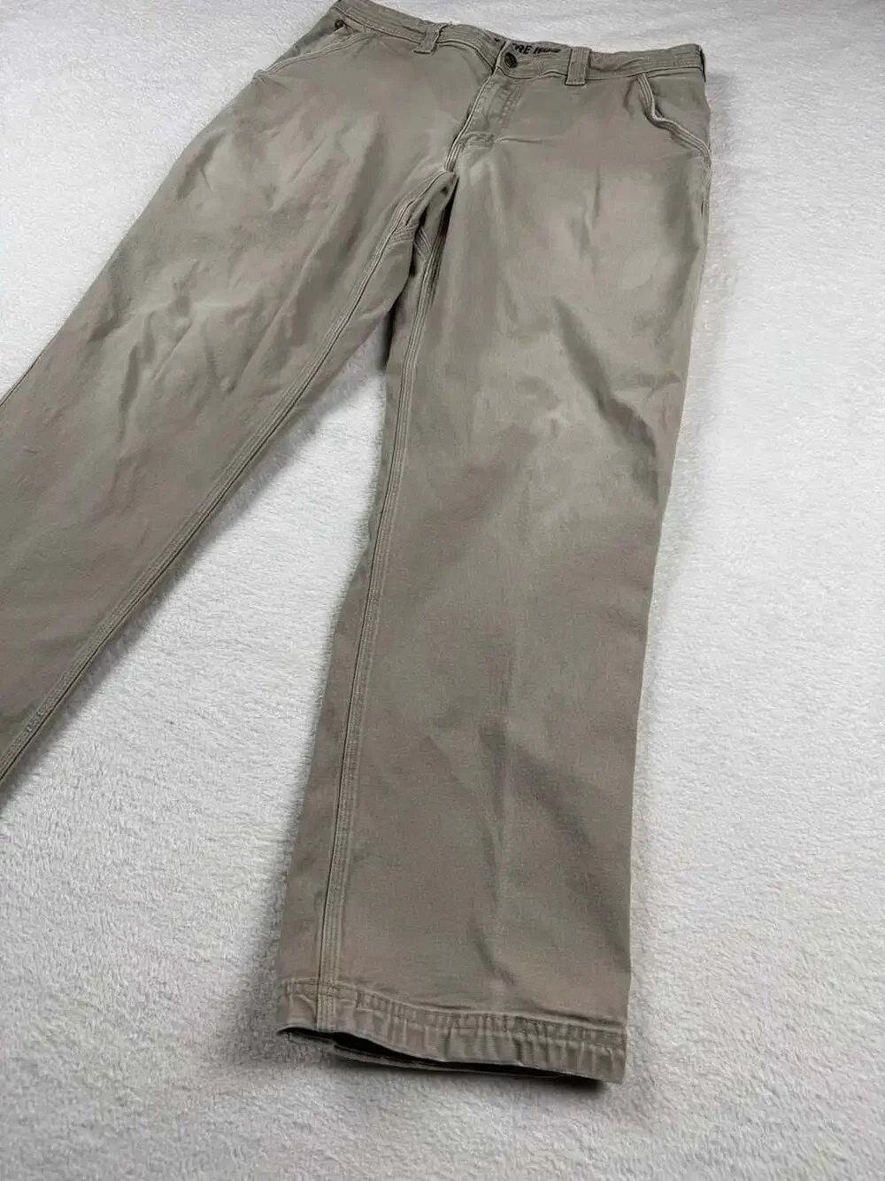 Duluth Trading Co. Flex Fire Hose Standard Fit Work Pants Tan 36x32